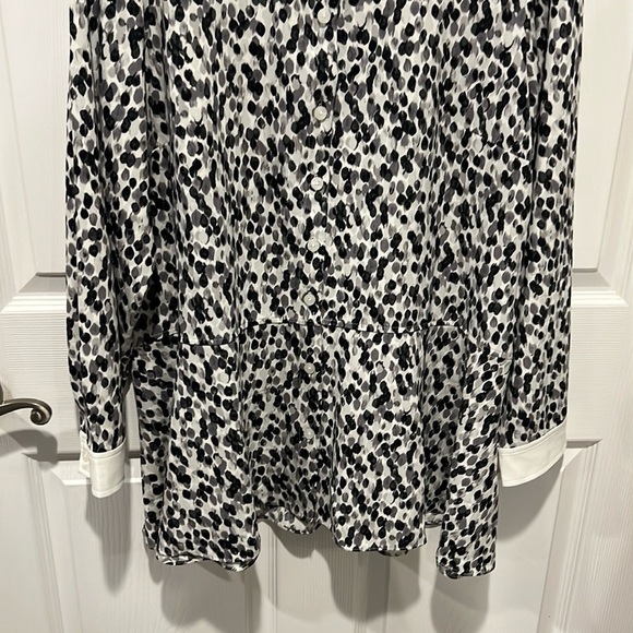 Issac Mizrahi live qvc black & white button down blouse size 20W NWOT - Picture 4 of 6